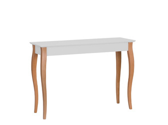 Konsola LILLO 105x35cm  Białe Nogi / Jasnoszara