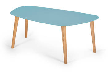 Stolik Kawowy Endocarp 110x66x45cm - Delikatny Niebieski / Jesion