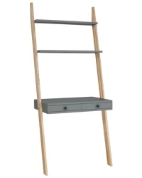 Biurko Drabinowe LENO 79x183cm - Jesion / Ciemnoszary