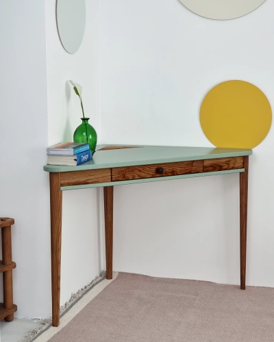 ASHME Biurko narożne 114x85x85cm Dąb biały