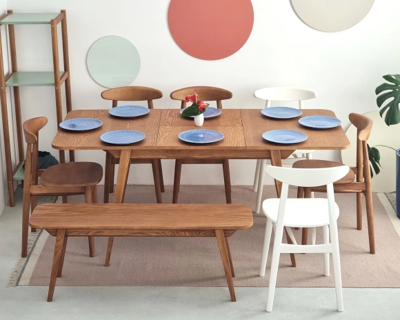 Rozkładany stół jadalniany Envelope BOLD 120x80cm Czarny Jesion