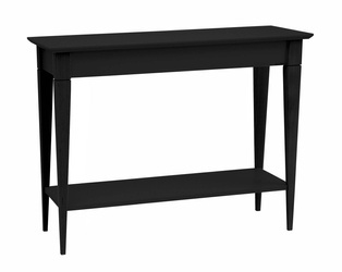 Konsola MIMO z Półką 105x35cm Czarne Nogi Czarna