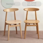 Krzesło z litego drewna bukowe Biju dąb