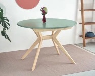 Okrągły rozkładany stół jadalniany 110cm Biju Szałwiowy Jesion 