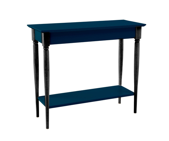 Stolik Typu Konsola MAMO 85x35cm Petrol Blue Czarne Nogi