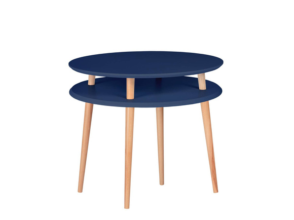 Stolik Kawowy UFO śr. 70cm wys. 61cm Granatowy