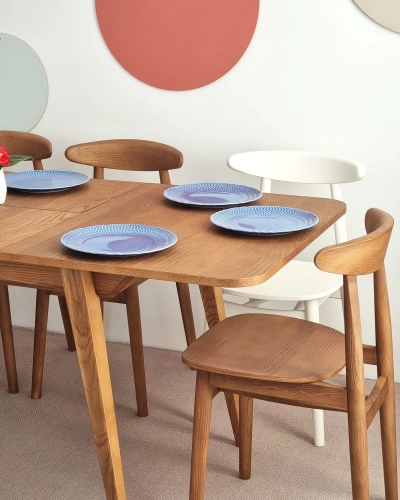 Rozkładany stół jadalniany Envelope BOLD 120x80cm Czarny Jesion