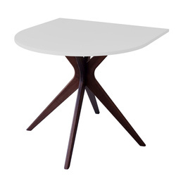 Stół Półowalny JUBI Racetrack 90x90cm Orzech Jasnoszary