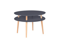 Stolik Kawowy UFO śr. 70cm wys. 45cm - Grafitowy
