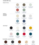 Okrągły rozkładany stół jadalniany 110cm Biju Delikatny Niebieski Jesion 