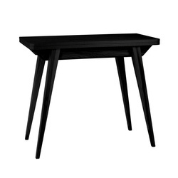 Konsola ENVELOPE Rozkładana 45x90cm blat czarny, czarne nogi