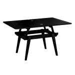 Stolik kawowy z podnoszonym blatem Envelope 90x65cm czarny jesion