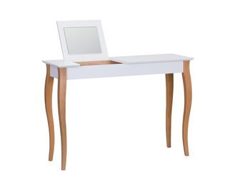 Toaletka LILLO z Lusterkiem - 105x35cm Białe Nogi / Biała