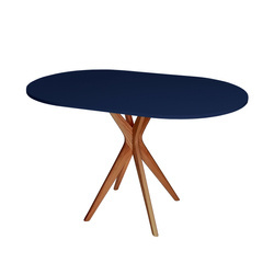 Stół Owalny JUBI Racetrack 75x100cm Dąb Granatowy