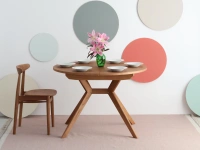 Okrągły rozkładany stół jadalniany 110cm Biju Jesion