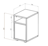 Wąska Szafka Nocna SLIM 30cm x 40cm - Granatowy