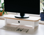 Podstawka Pod Laptopa z Szufladą JUBI 60cm Jesion Biała