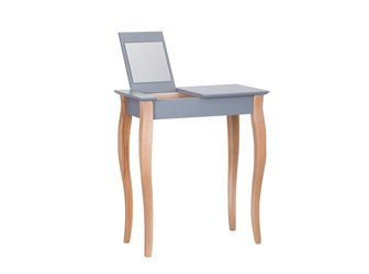 Toaletka LILLO z Lusterkiem - 65x35cm Białe Nogi / Ciemnoszara