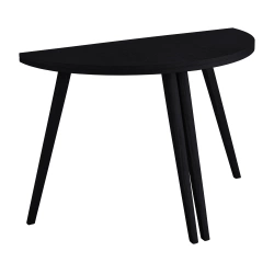 Półksiężycowy rozkładany stół MAWI śr.120cm Czarny Jesion