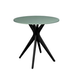 Okrągły Stół Jadalniany JUBI śr. 60cm Szałwiowy | Nogi Czarne