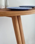 Półksiężycowy rozkładany stół MAWI śr.120cm Dąb