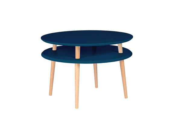 Stolik Kawowy UFO śr. 70cm wys. 45cm - Petrol Blue