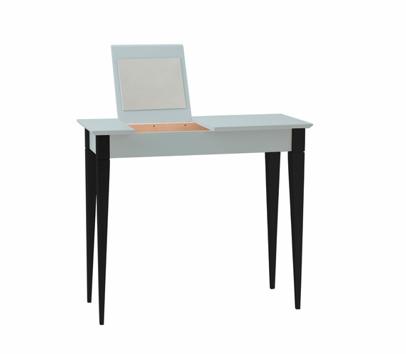 Toaletka MIMO z Lusterkiem - 65x35cm Czarne Nogi / Jasnoszara