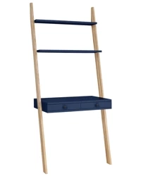 Biurko Drabinowe LENO 79x183cm - Jesion / Granatowy