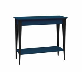 Konsola MIMO z Półką 105x35cm - Czarne Nogi / Petrol Blue