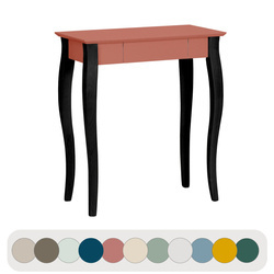 Biurko LILLO 65x40cm Czarne Nogi / Ciemny Koralowy