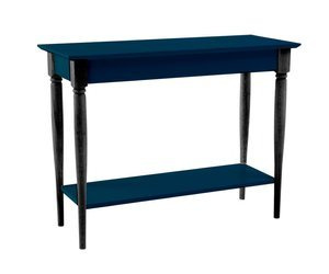 Stolik Typu Konsola MAMO 105x35cm Petrol Blue Czarne Nogi