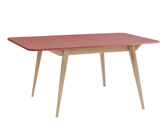 Rozkładany stół jadalniany Envelope BOLD 120x80cm Ciemny Koralowy, Jesion