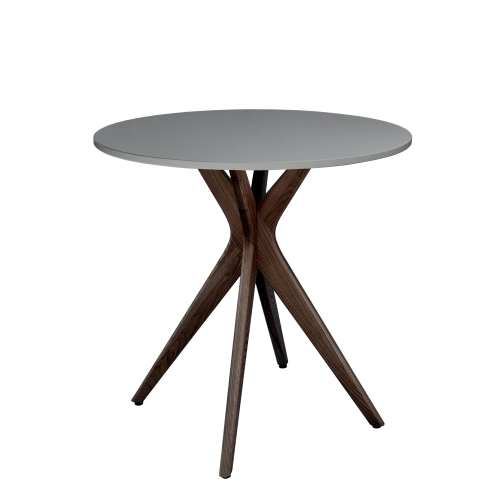 Okrągły Stół Jadalniany JUBI śr. 60cm Ciemnoszary | Nogi Orzech 