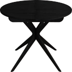 Rozsuwany okrągły stół Jubi 90cm Jesion Czarny