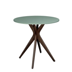 Okrągły Stół Jadalniany JUBI śr. 60cm Szałwiowy | Nogi Orzech