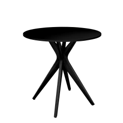 Okrągły Stół Jadalniany JUBI śr. 60cm Czarny | Nogi Czarne
