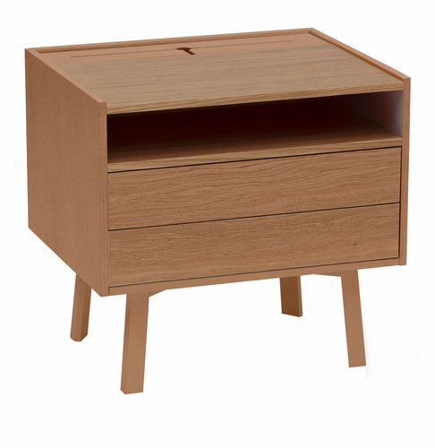 Szafka Nocna z Szufladami DIAMOND 50x40x47cm Fornir