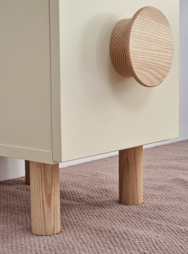 Stolik nocny z szufladą DABI MINI prawdziwy ciemny koral