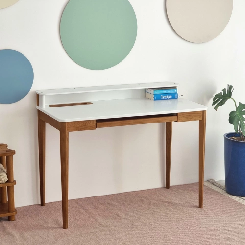 Biurko Ashme Szuflada Klawiaturowa, Jesion Kawa z Mlekiem