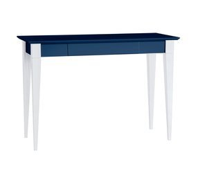 Biurko MIMO z Szufladą - 105x40cm Białe Nogi / Granatowe