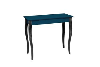 Biurko LILLO 85x40cm Czarne Nogi / Petrol Blue