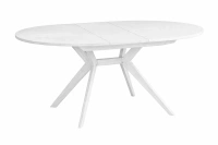 Okrągły rozkładany stół jadalniany 110cm Biju Biały Jesion