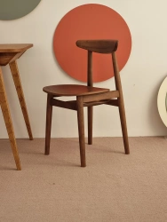 Drewniane krzesło do jadalni Biju Jesion | bejca orzech