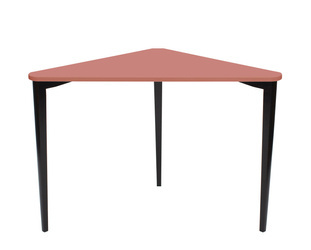 Biurko Narożne NAJA 114 x 85cm Ciemny Koralowy Czarne Nogi