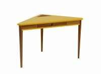 Biurko narożne ASHME 114x85x85cm Dąb cytrynowy ciemny