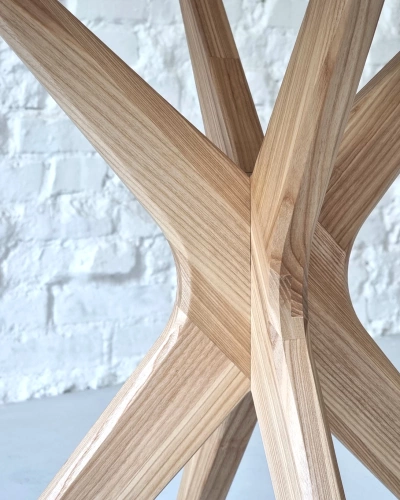 Stół Półowalny JUBI Racetrack 90x90cm Bobrza Glina