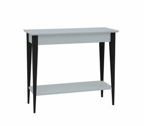 Konsola MIMO z Półką 85x35cm - Czarne Nogi / Jasnoszara