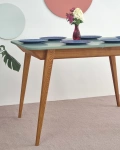 Rozkładany stół jadalniany Envelope BOLD 120x80cm Kawa z Mlekiem, Orzech