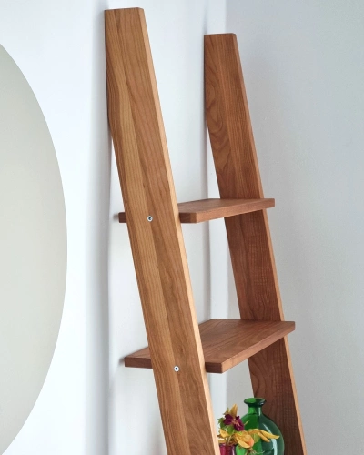 Regał Drabinka ASHME 45x35x180cm Biały Jesion