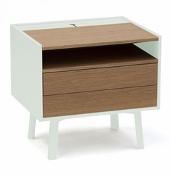 Szafka Nocna z Szufladami DIAMOND 50x40x47cm Ulotny Miętowy